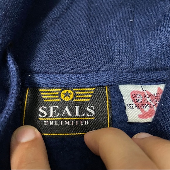 Harlem Street League VINTAGE Men’s Large Hoodie Carolina Blue Hip Hop Rap Y2K - Picture 5 of 9